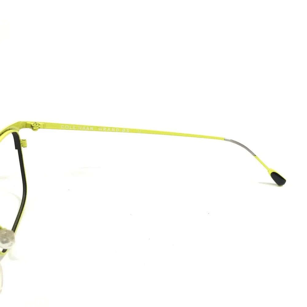 Cole Haan Eyeglasses Frames CH4040 001 BLACK Neon Yellow Square Full 56-18-145
